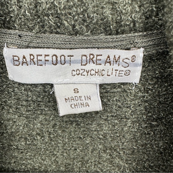 Barefoot Dreams Green Cozy Chic Lite Circle Cardigan/ Sweater Oversized Small - Picture 3 of 12